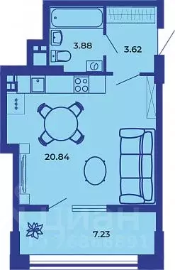 1-к кв. Брянская область, Брянск ул. Комарова, 47 (35.5 м) - Фото 1