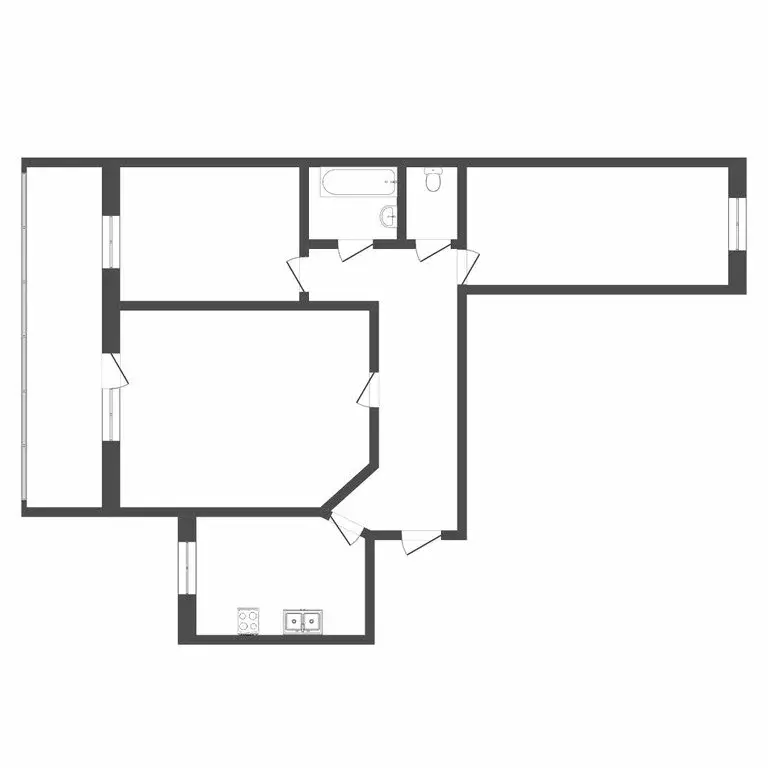 3-комнатная квартира: Тюмень, улица Максима Горького, 10к1 (60 м) - Фото 0