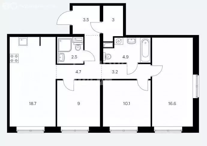 3-комнатная квартира: Одинцово, Каштановая улица, 16 (76 м) - Фото 1