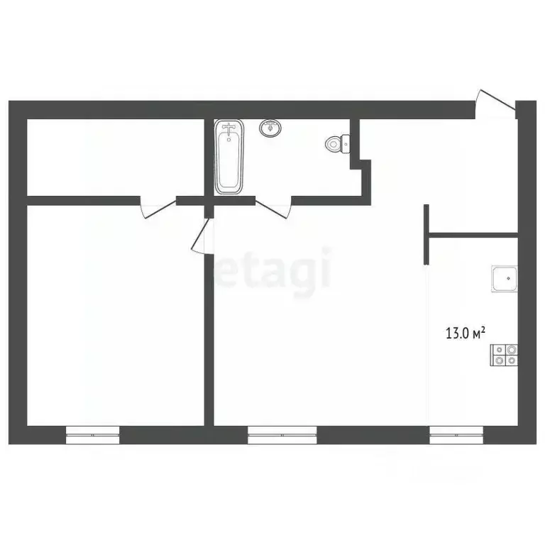 2-к кв. Крым, Ялта муниципальный округ, Кореиз пгт ш. Севастопольское, ... - Фото 2