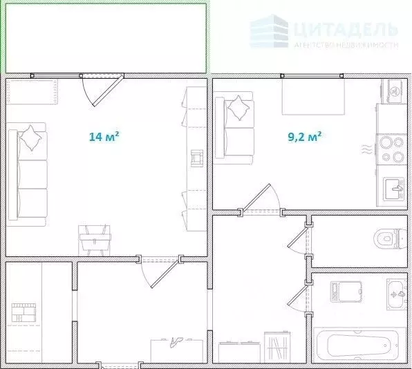 1-к кв. Московская область, Мытищи Поселок Пироговский мкр, ул. ... - Фото 2