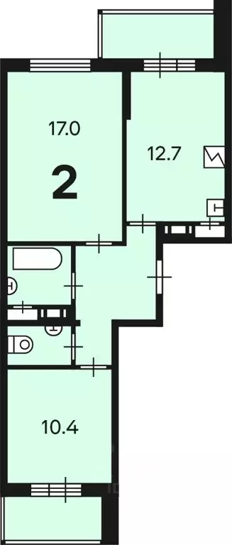 2-к кв. Москва Долгопрудная аллея, 14к1 (53.3 м) - Фото 0
