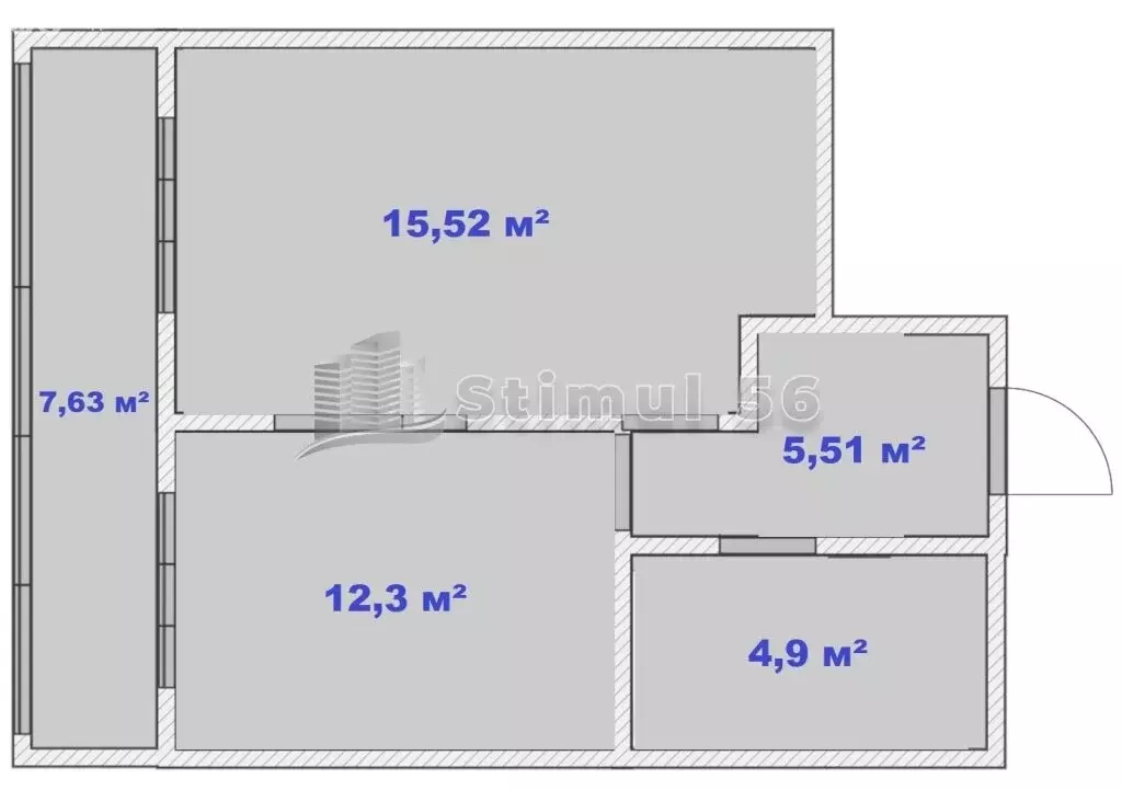 1-комнатная квартира: Оренбург, Пролетарская улица, 288/3 (38.9 м) - Фото 1