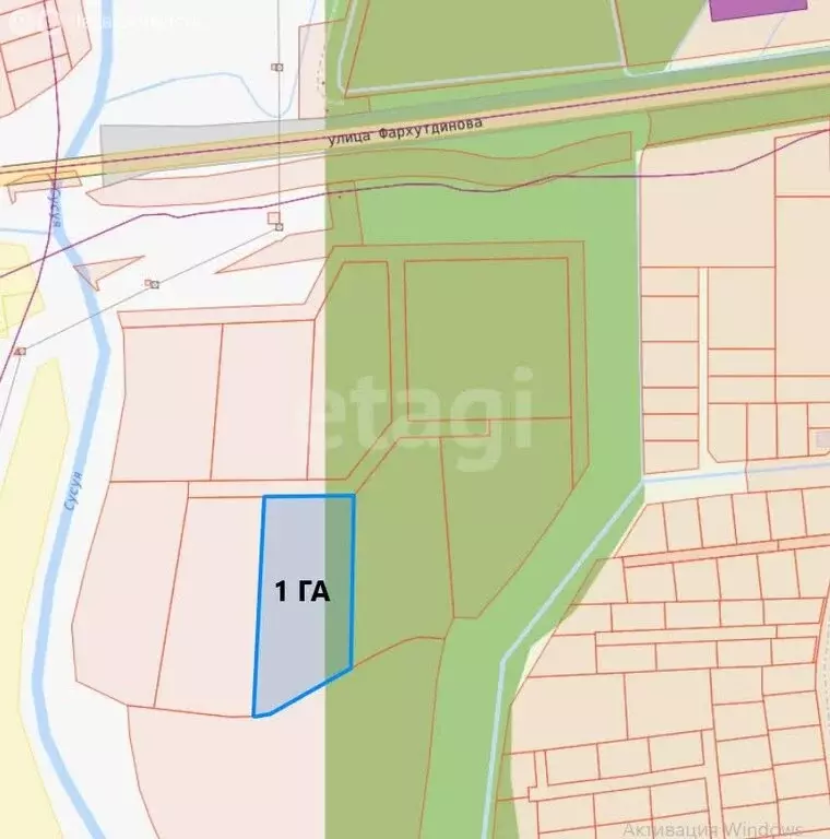 Участок в Южно-Сахалинск, планировочный район Хомутово (100 м) - Фото 1