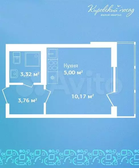 Квартира-студия, 22,3 м, 9/9 эт. - Фото 0
