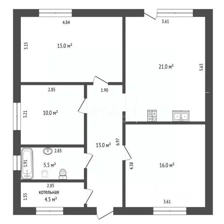Дом в Тюменская область, Тюмень Территория СОСН Русское Поле, ул. ... - Фото 2