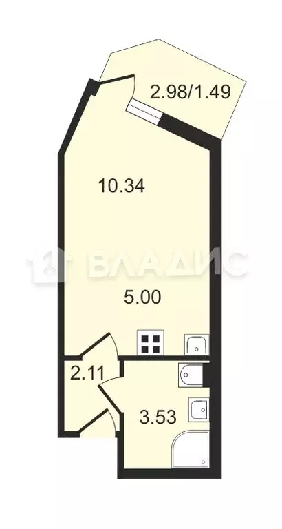 Квартира-студия: Всеволожск, шоссе Дорога Жизни, 7к2 (22.4 м) - Фото 0