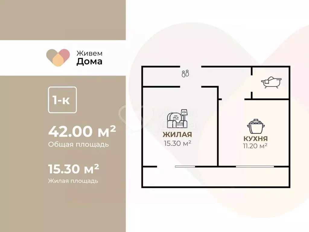 1-к кв. Волгоградская область, Волгоград пос. Ангарский, ул. Маршала ... - Фото 2