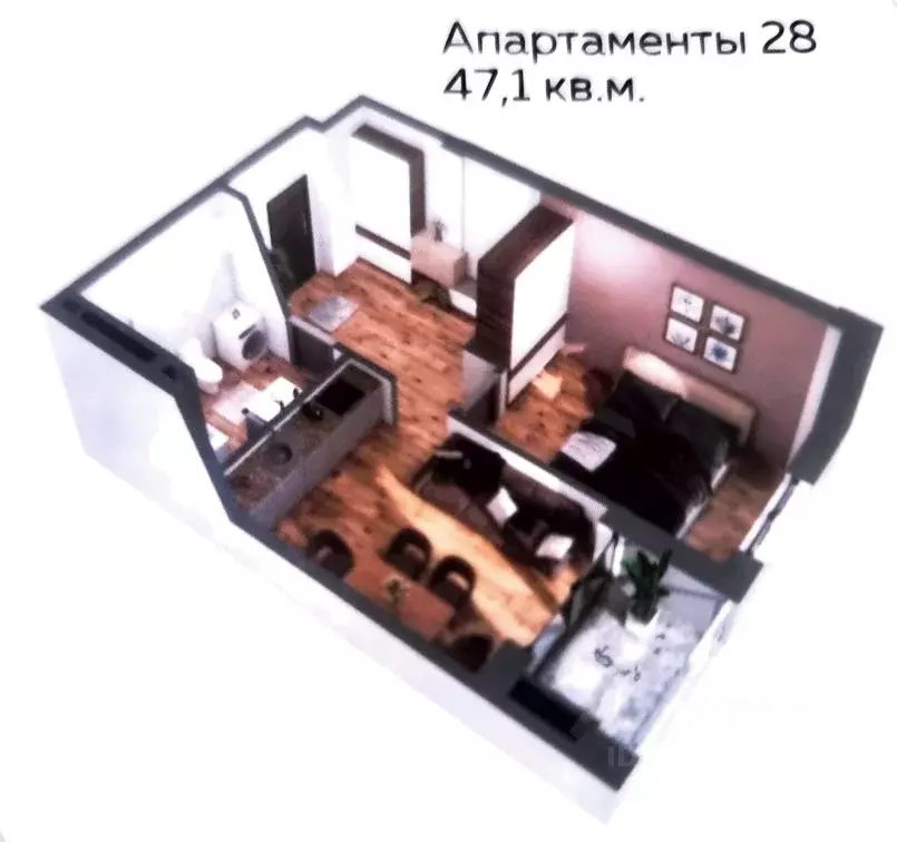 2-к кв. Крым, Ялта ул. Дражинского, 48 (48.2 м) - Фото 1
