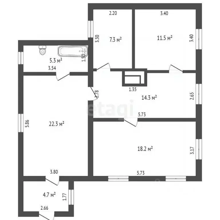 Дом в Хабаровский край, Комсомольск-на-Амуре Молодежная ул., 25 (90 м) - Фото 1