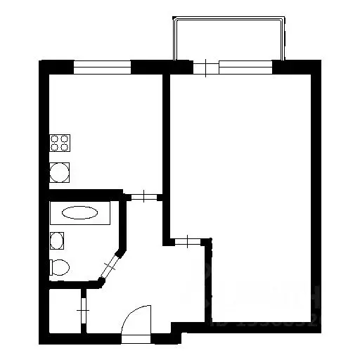 1-к кв. Новосибирская область, Новосибирск ул. Куприна, 30 (30.0 м) - Фото 1