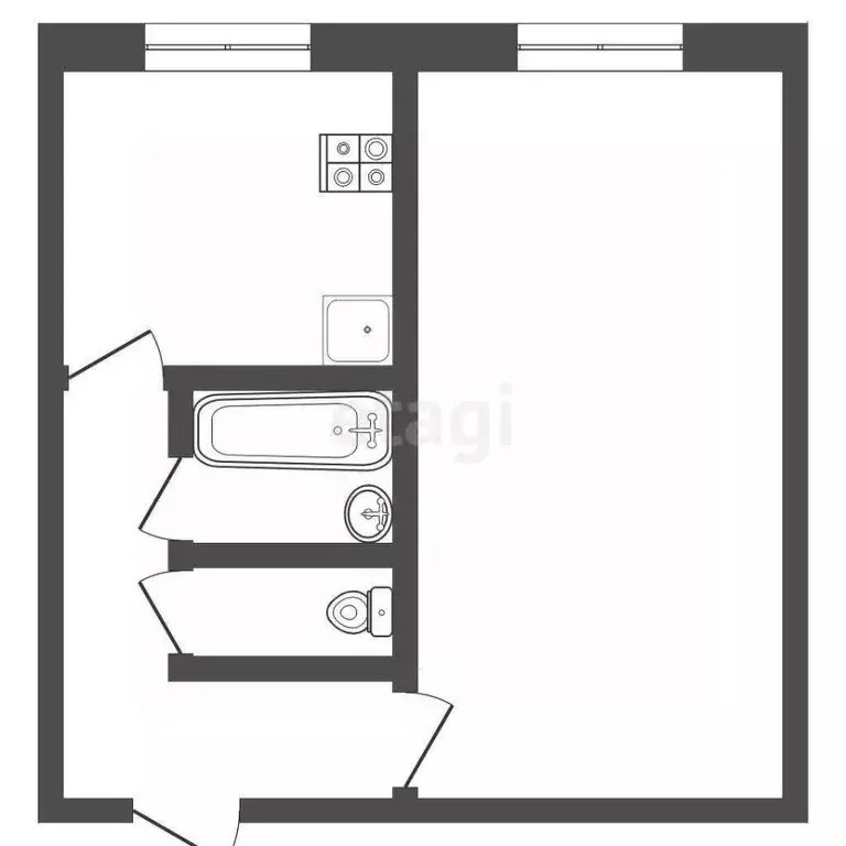 1-к кв. Мордовия, Саранск городской округ, Николаевка рп ул. ... - Фото 2