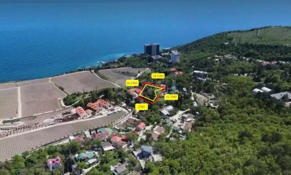 Участок в Крым, Ялта муниципальный округ, пос. Даниловка ул. Красная, ... - Фото 1