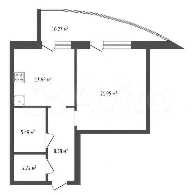 Квартира-студия, 53 м, 4/5 эт. - Фото 0