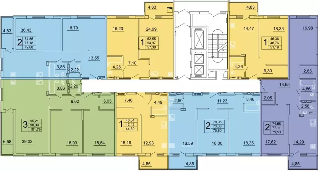 2-к кв. Самарская область, Самара ул. Дыбенко, 5 (79.52 м) - Фото 2