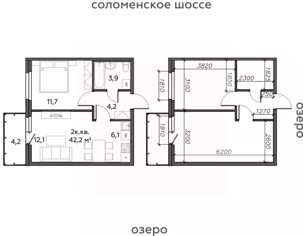 2-к кв. Карелия, Петрозаводск Район Северная промзона, Вороний Наволок ... - Фото 0