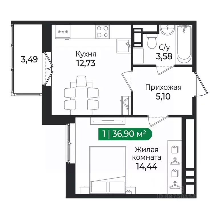 1-к кв. Ленинградская область, Сертолово Всеволожский район, Сертолово ... - Фото 1