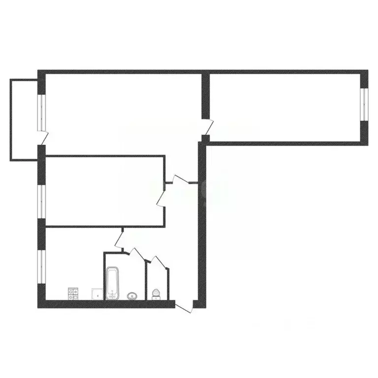 3-к кв. Калужская область, Балабаново Боровский район, ул. Гагарина, 3 ... - Фото 2