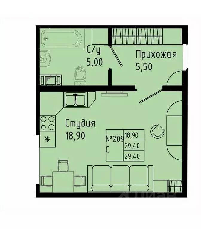 Студия Ленинградская область, Коммунар г. Гатчинский муниципальный ... - Фото 1