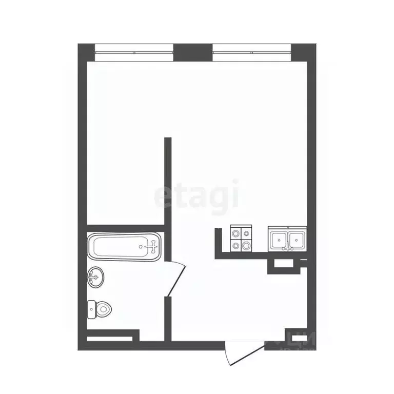 Студия Тюменская область, Тюмень Рощино мкр, ул. Александра ... - Фото 1