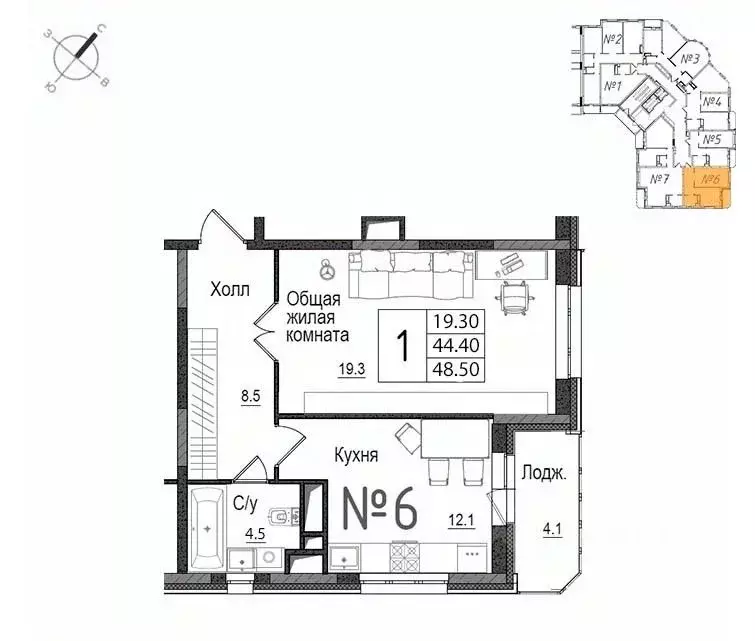 1-к кв. Московская область, Наро-Фоминск ул. Новикова, 20/1 (49.0 м) - Фото 0