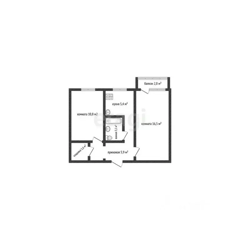 2-к кв. Удмуртия, Ижевск ул. Карла Маркса, 419 (43.3 м) - Фото 0