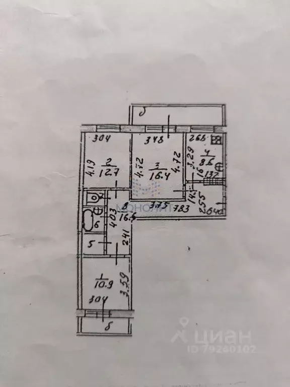 3-к кв. марий эл, йошкар-ола ул. петрова, 24 (76.6 м) - Фото 1