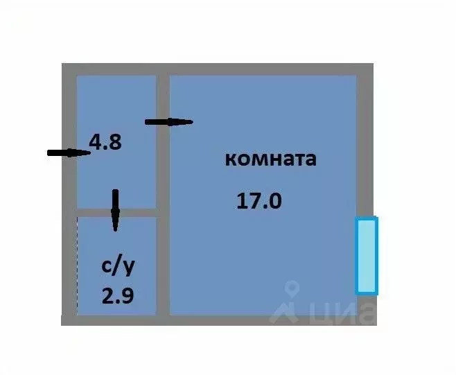 Студия Ленинградская область, Гатчинский район, пос. Пудость ул. ... - Фото 1