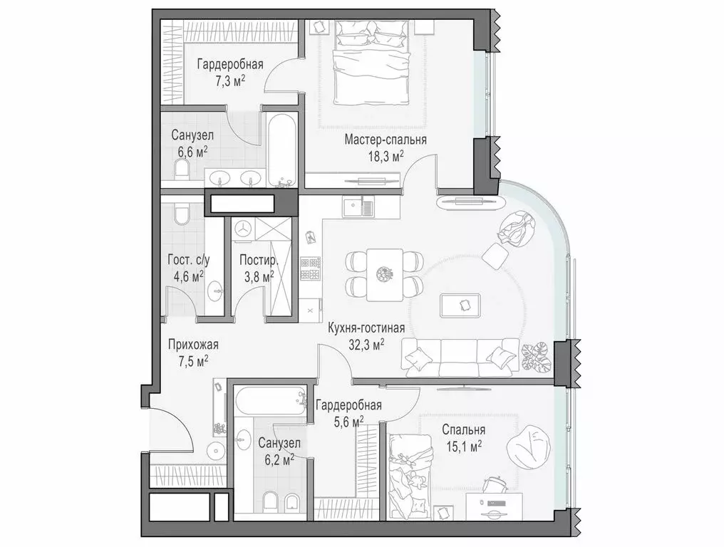 2-комнатная квартира: Москва, Большой Толмачёвский переулок, 5с1 ... - Фото 1