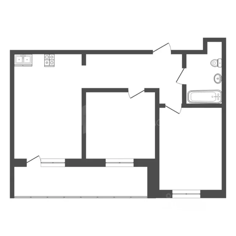 2-к кв. Тюменская область, Тюмень ул. Газовиков, 73 (70.0 м) - Фото 1