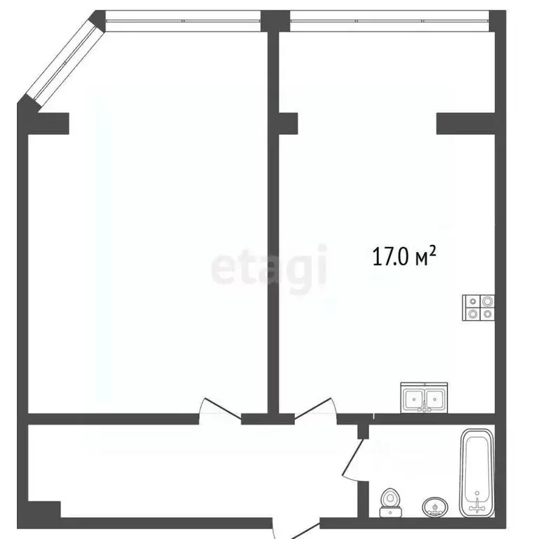 1-к кв. Краснодарский край, Анапа Краснодарская ул., 66В (43.5 м) - Фото 2