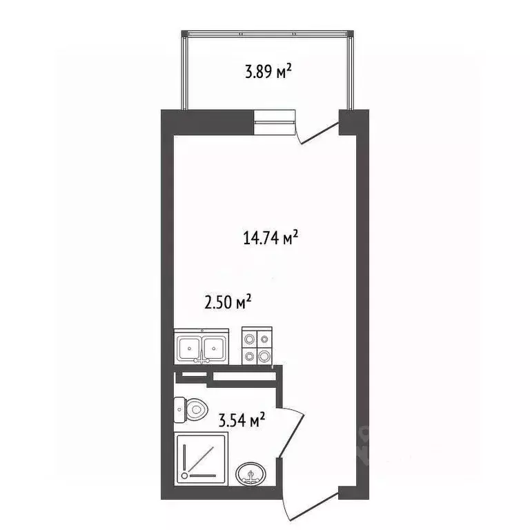 Студия Ямало-Ненецкий АО, Муравленко ул. 70 лет Октября, 41 (25.1 м) - Фото 1