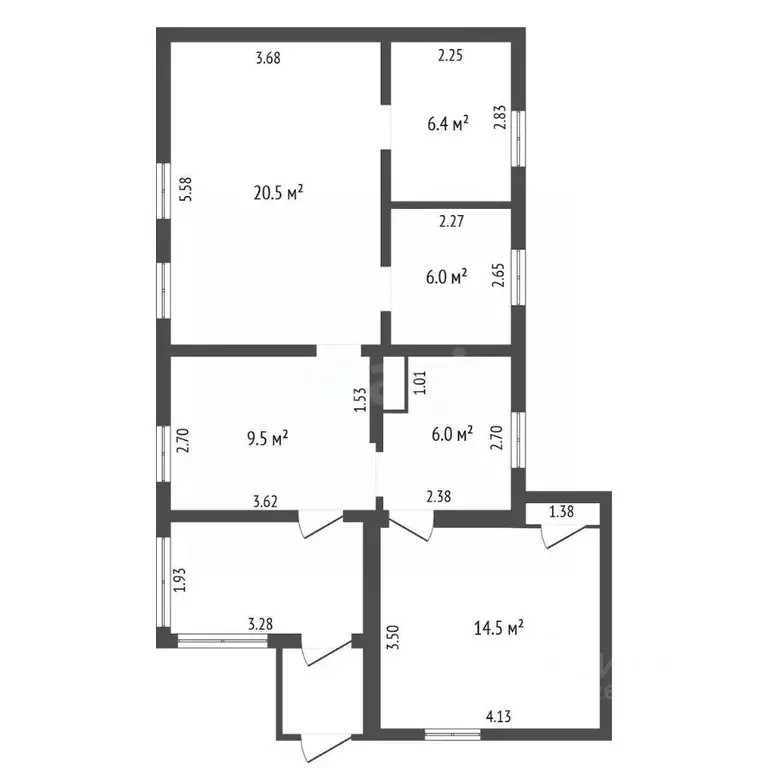 Дом в Кемеровская область, Новокузнецк Свердловская ул., 6 (63 м) - Фото 2