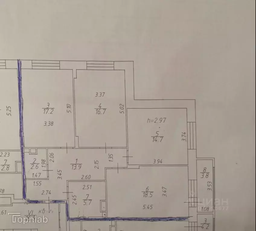 3-к кв. Москва пос. Коммунарка, ул. Бачуринская, 19 (90.0 м) - Фото 2