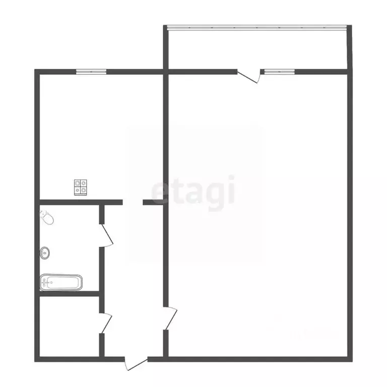 1-к кв. Амурская область, Благовещенск Институтская ул., 13/1 (35.7 м) - Фото 1