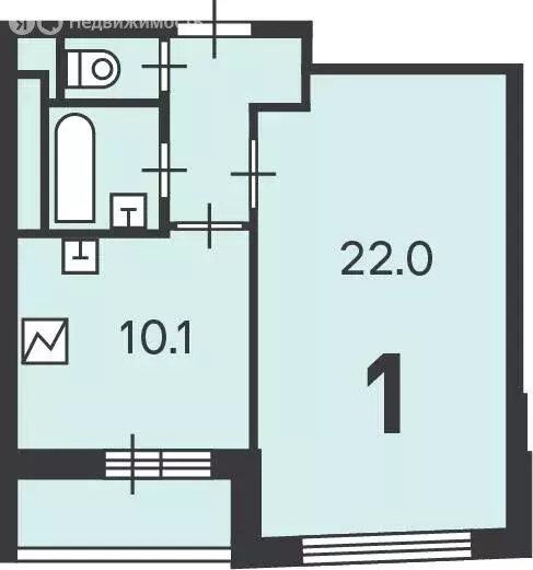 1-комнатная квартира: Москва, улица Архитектора Власова, 2 (39.4 м) - Фото 0