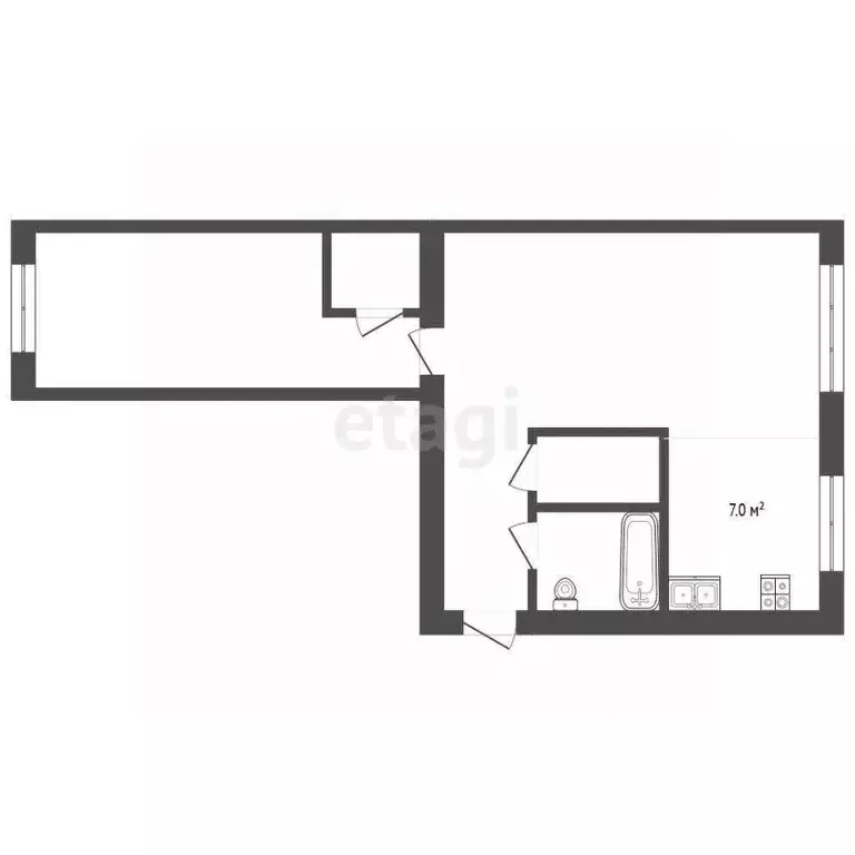 2-к кв. Хабаровский край, Амурск Комсомольский просп., 11 (42.9 м) - Фото 1