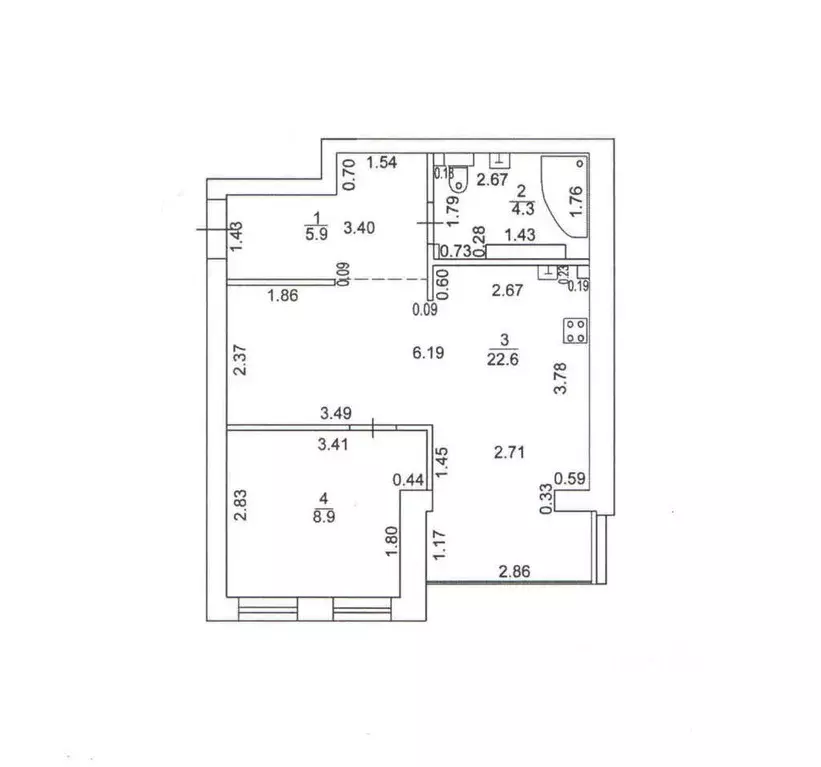 2-к кв. Кировская область, Киров ул. Севастопольская, 1 (41.7 м) - Фото 2