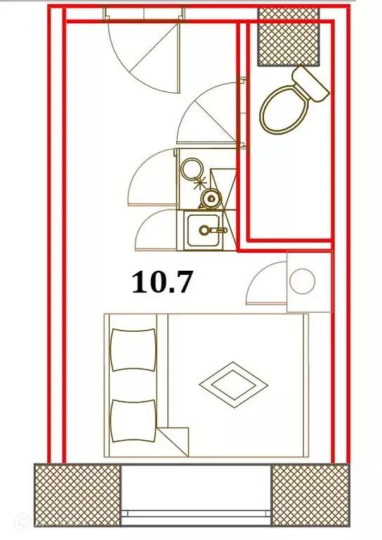 Продаётся квартира-студия, 10.7 м - Фото 1