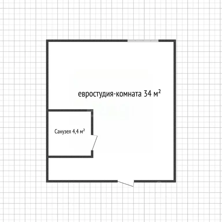 Студия Адыгея, Гиагинская ст-ца ул. Заводская, 1К (38.4 м) - Фото 2