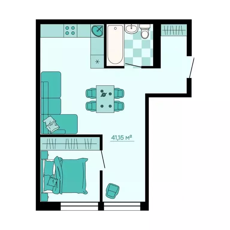 2-к кв. Приморский край, Владивосток ул. Грязелечебница (41.15 м) - Фото 1