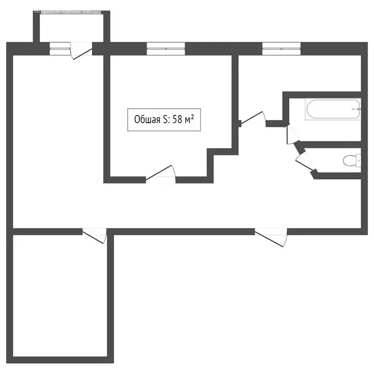 3-комнатная квартира: Томск, улица Беринга, 12 (49.5 м) - Фото 1