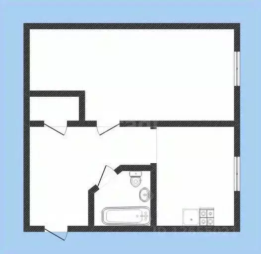 1-к кв. Костромская область, Нерехта ул. 1-я Рабочая, 1 (33.2 м) - Фото 2