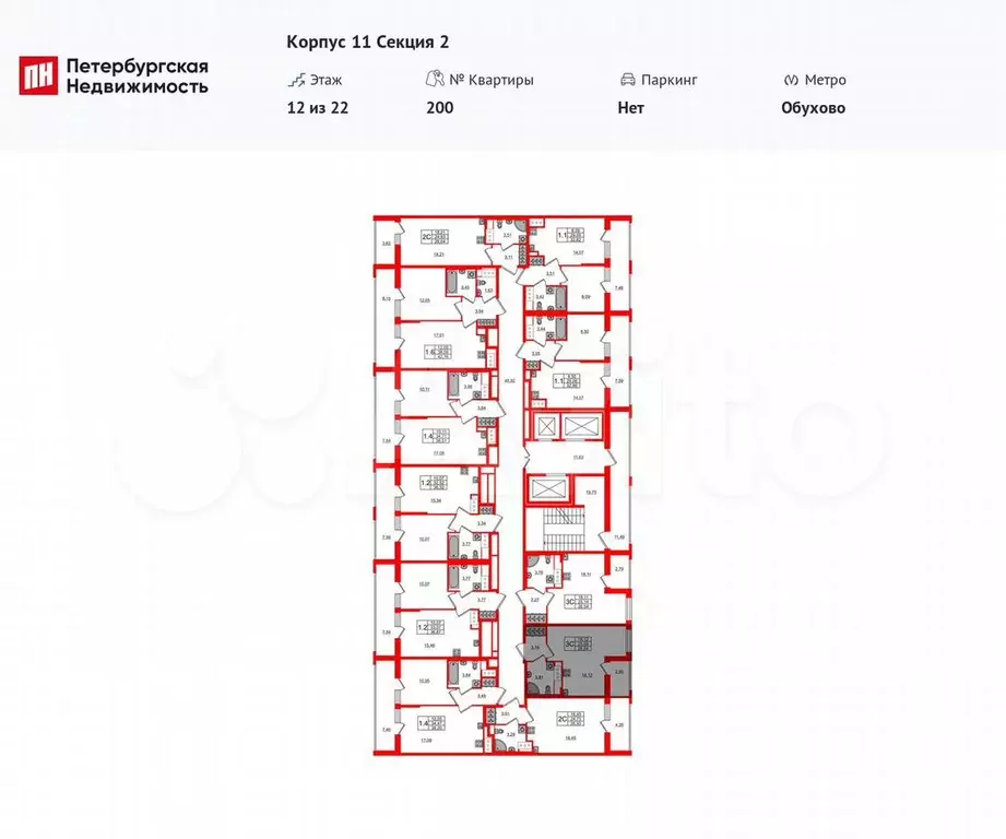 Квартира-студия, 25,1 м, 12/22 эт. - Фото 1