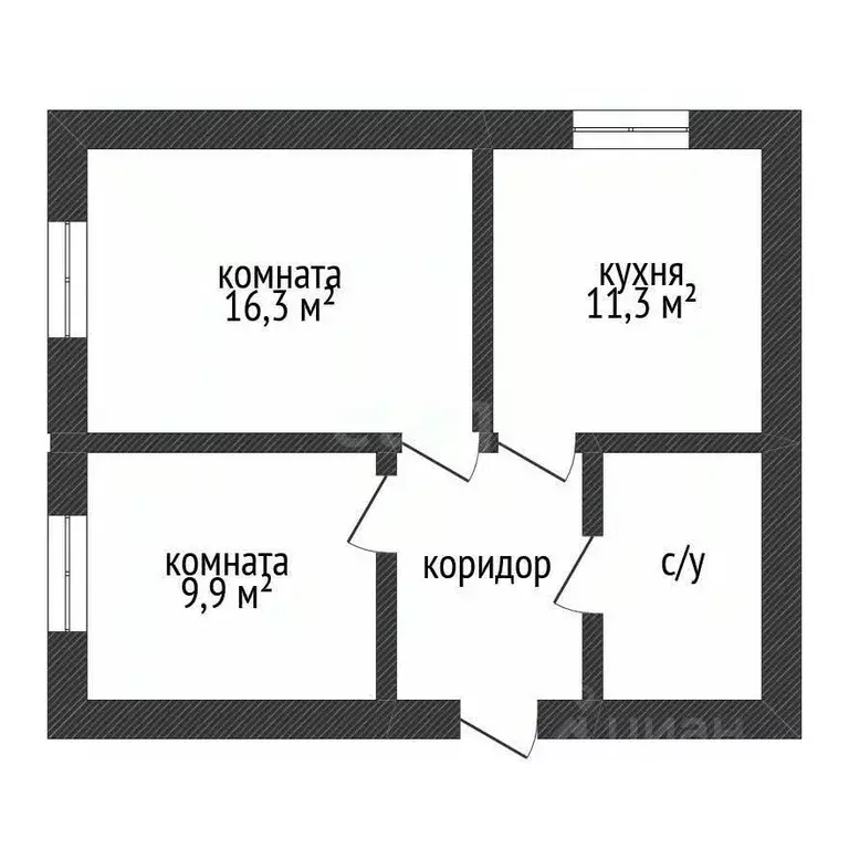 2-к кв. Ленинградская область, Киришский район, Будогощь пгт ул. ... - Фото 2