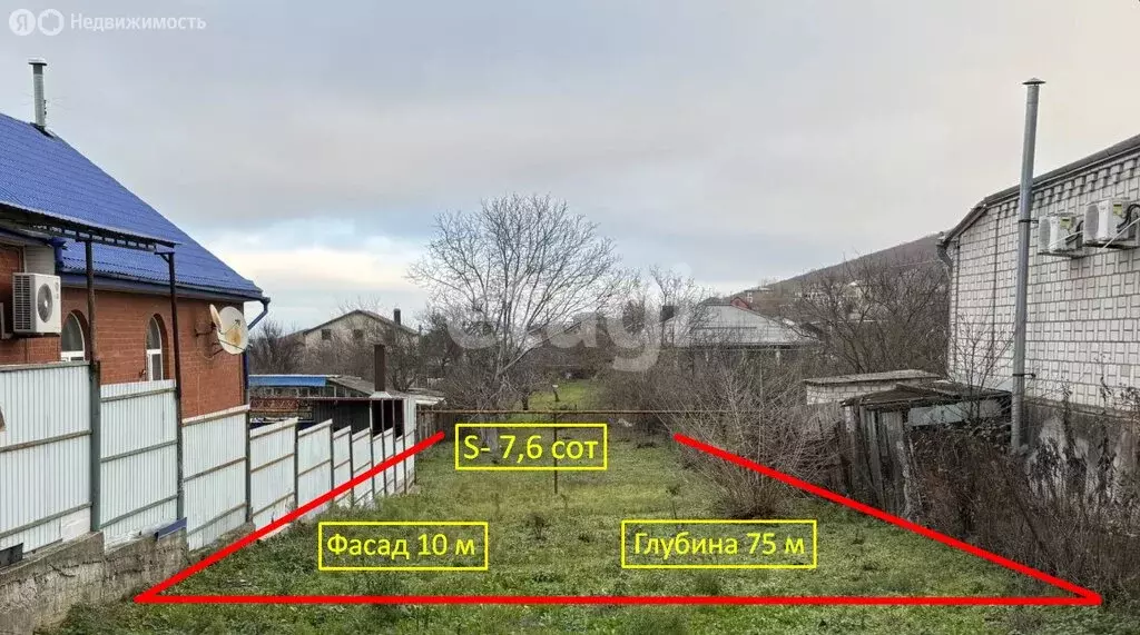 Участок в село Гай-Кодзор, Октябрьская улица (7.6 м) - Фото 1