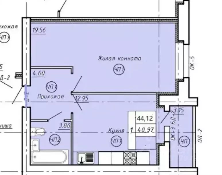 1-к кв. Тамбовская область, Тамбов ул. Имени Павла Строганова, 7 ... - Фото 1