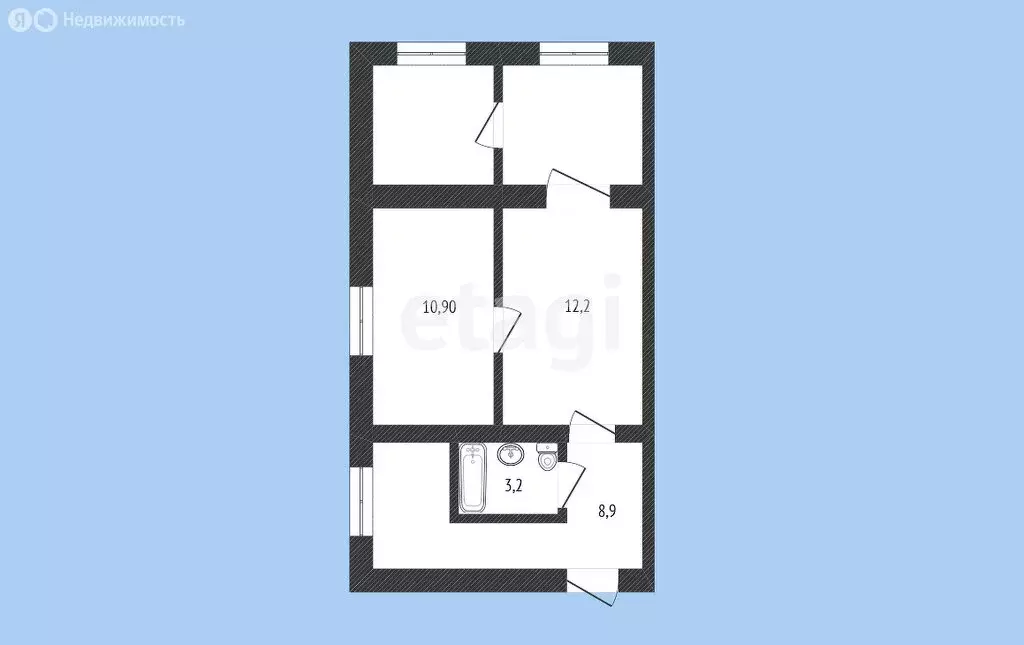 2-комнатная квартира: Черкесск, Фабричная улица, 125 (34.3 м) - Фото 1