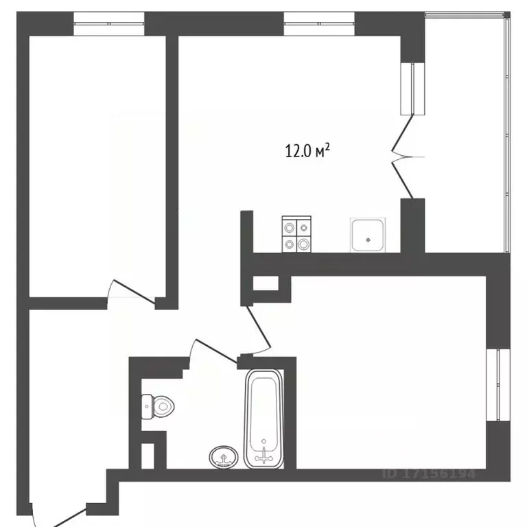 2-к кв. Тюменская область, Тюмень Родниковая ул., 4 (54.2 м) - Фото 2