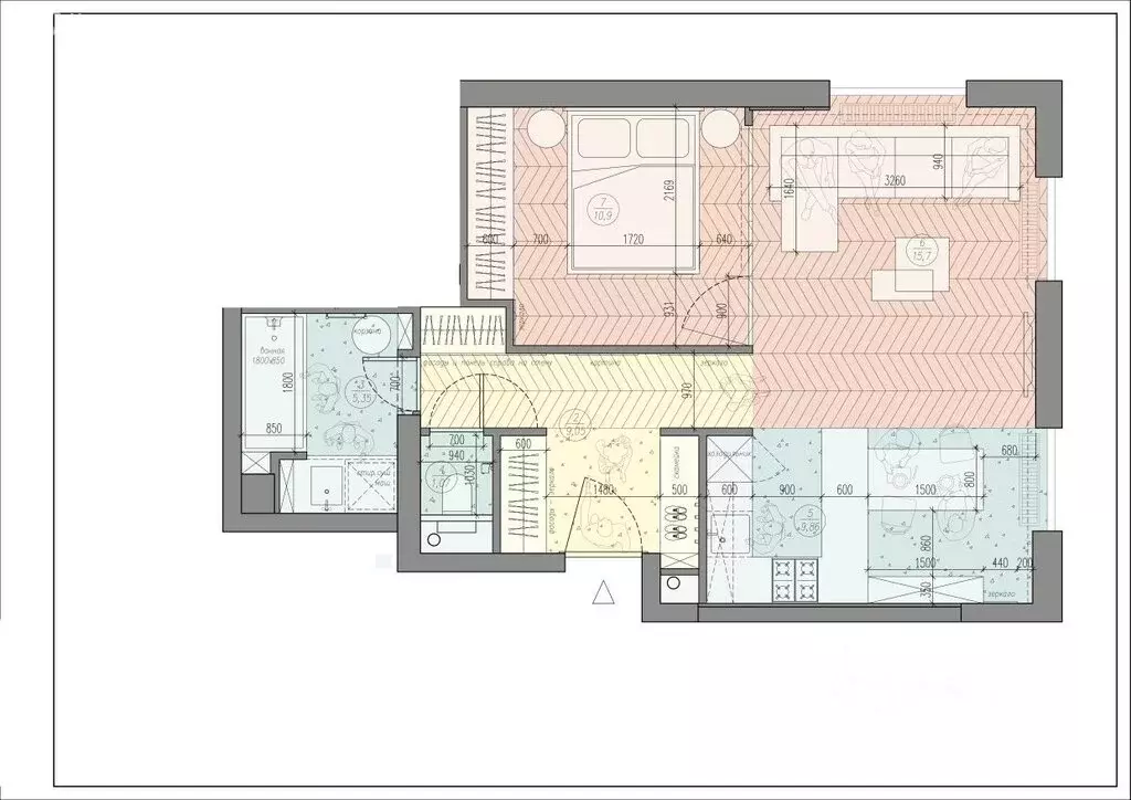 2-комнатная квартира: Москва, Ходынская улица, 2с9 (55 м) - Фото 1